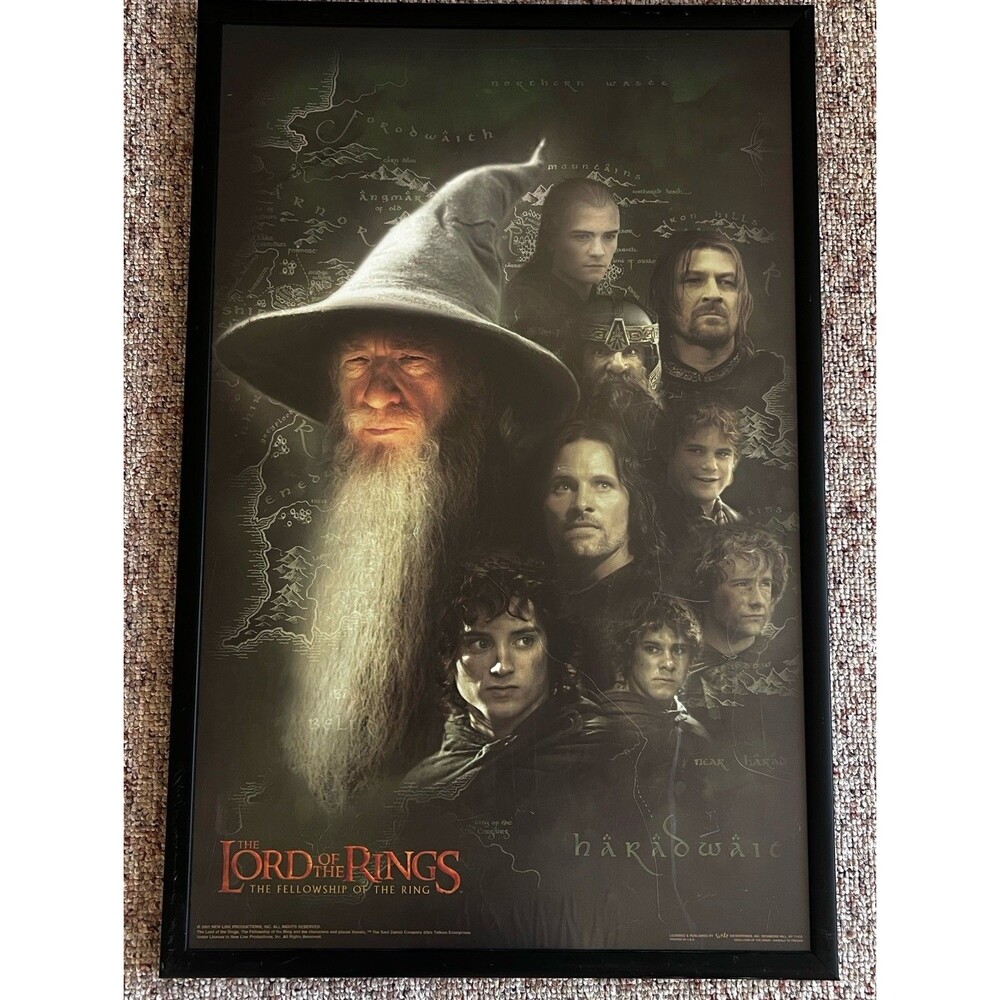 Lord of the rings 2001 the fellowship of the rings movie vintage poster 14051